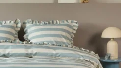 Ambiante Striped Ruffle dekbedovertrek