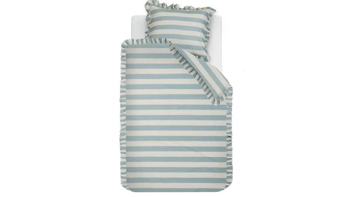 Ambiante Striped Ruffle dekbedovertrek