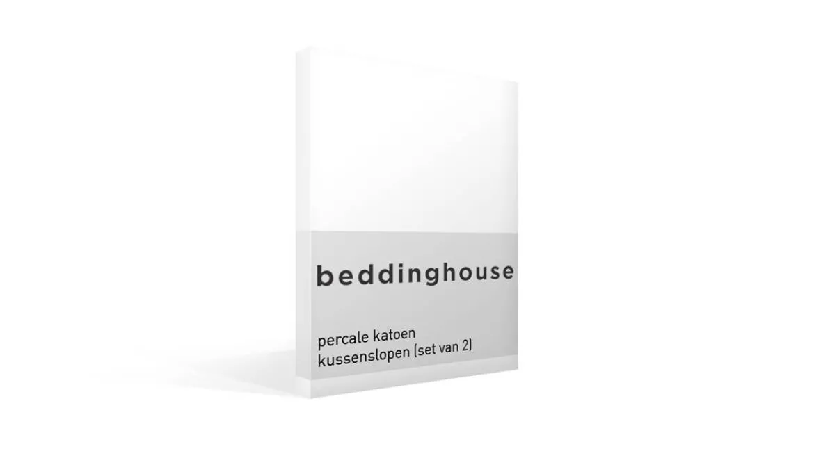 Beddinghouse percale katoen kussenslopen (set van 2)
