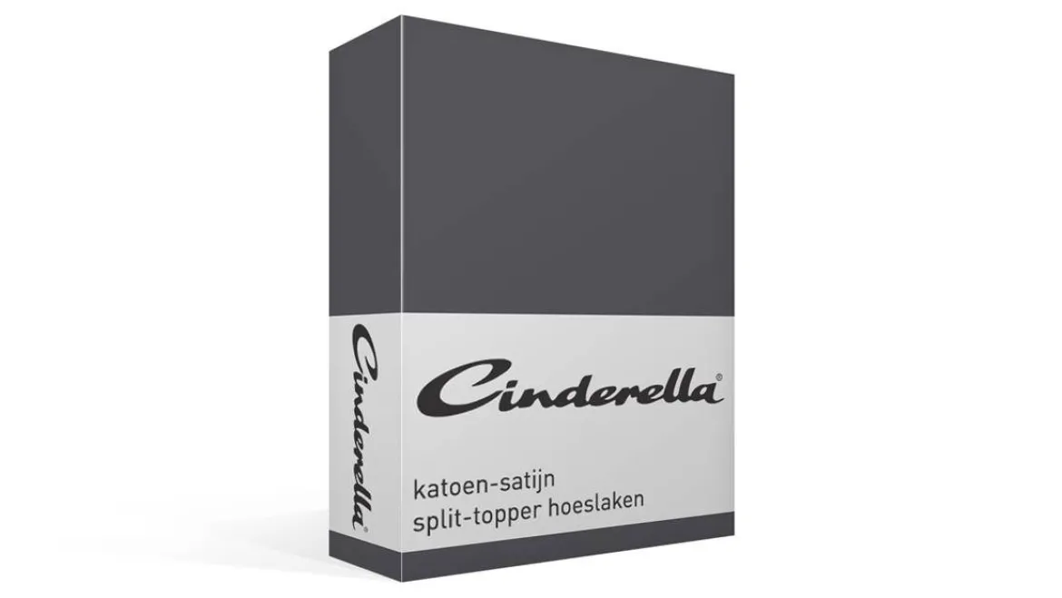 Cinderella katoen-satijn split-topper hoeslaken