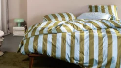 Essenza Minte Stripe dekbedovertrek
