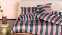 Essenza Minte Stripe dekbedovertrek