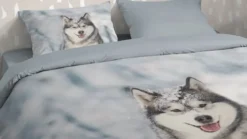 Good Morning Husky flanel dekbedovertrek