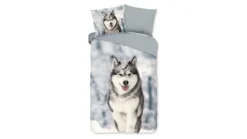 Good Morning Husky flanel dekbedovertrek