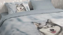 Good Morning Husky flanel dekbedovertrek