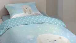 Good Morning Icebear flanel dekbedovertrek