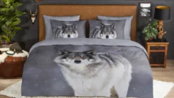 Good Morning Wolfie flanel dekbedovertrek