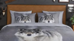 Good Morning Wolfie flanel dekbedovertrek