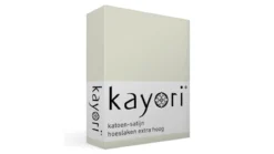 Kayori Edo katoen-satijn hoeslaken extra hoog
