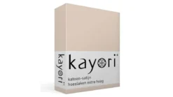 Kayori Edo katoen-satijn hoeslaken extra hoog