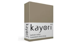 Kayori Edo katoen-satijn hoeslaken extra hoog