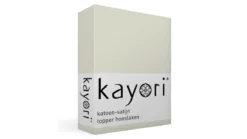 Kayori Edo katoen-satijn topper hoeslaken