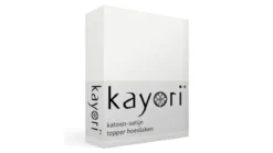 Kayori Edo katoen-satijn topper hoeslaken