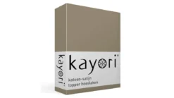 Kayori Edo katoen-satijn topper hoeslaken