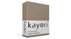 Kayori Edo katoen-satijn topper hoeslaken