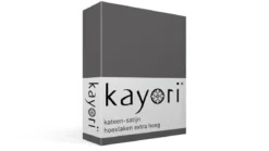 Kayori Saya katoen-satijn hoeslaken extra hoog