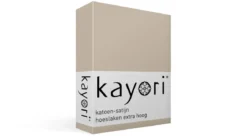 Kayori Saya katoen-satijn hoeslaken extra hoog