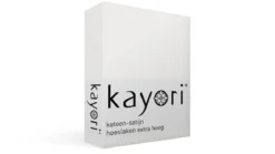 Kayori Saya katoen-satijn hoeslaken extra hoog