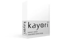 Kayori Saya katoen-satijn hoeslaken extra hoog