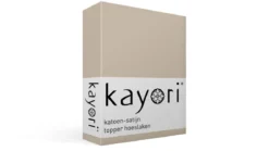 Kayori Saya katoen-satijn topper hoeslaken