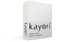 Kayori Saya katoen-satijn topper hoeslaken