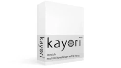 Kayori stretch molton hoeslaken extra hoog