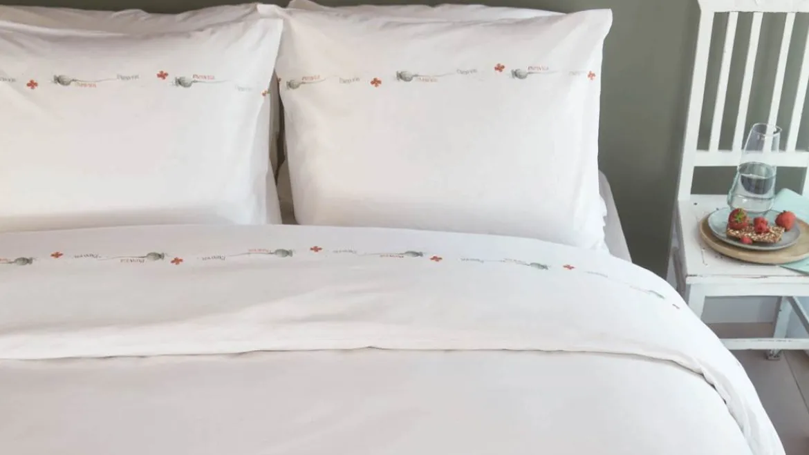 Marjolein Bastin Poppies flanel dekbedovertrek