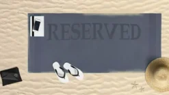 Reserved strandlaken