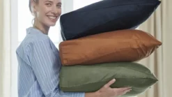 Silvana Support Satin kussensloop voor extra stevig kussen