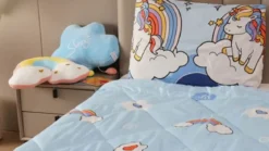 SimplyDream Unicorn Blauw wasbaar dekbed