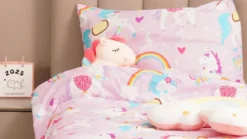 SimplyDream Unicorn Roze wasbaar dekbed