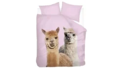 Snoozing Alpacas flanel dekbedovertrek
