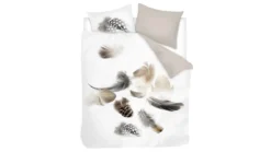 Snoozing Feathery flanel dekbedovertrek