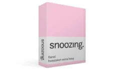 Snoozing flanel hoeslaken extra hoog