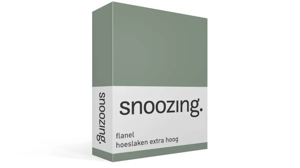 Snoozing flanel hoeslaken extra hoog