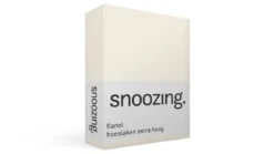 Snoozing flanel hoeslaken extra hoog
