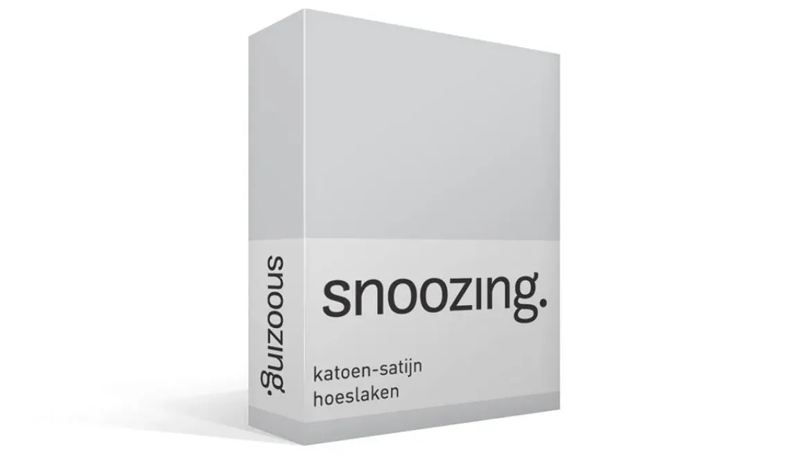 Snoozing katoen-satijn hoeslaken