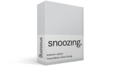 Snoozing katoen-satijn hoeslaken extra hoog