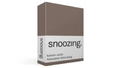 Snoozing katoen-satijn hoeslaken extra hoog