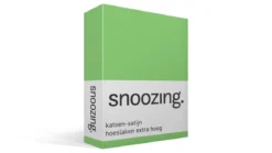 Snoozing katoen-satijn hoeslaken extra hoog