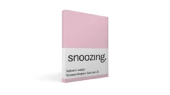 Snoozing katoen-satijn kussenslopen (set van 2)