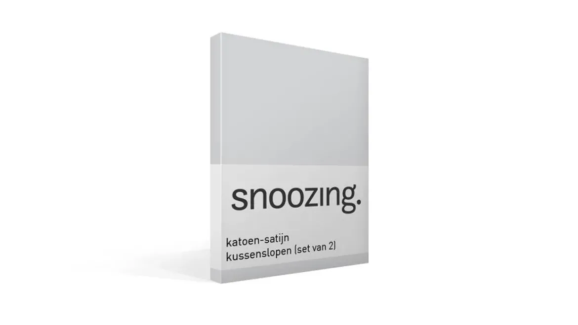 Snoozing katoen-satijn kussenslopen (set van 2)