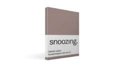 Snoozing katoen-satijn kussenslopen (set van 2)