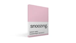 Snoozing katoen-satijn kussenslopen (set van 2)