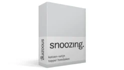 Snoozing katoen-satijn topper hoeslaken
