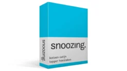 Snoozing katoen-satijn topper hoeslaken