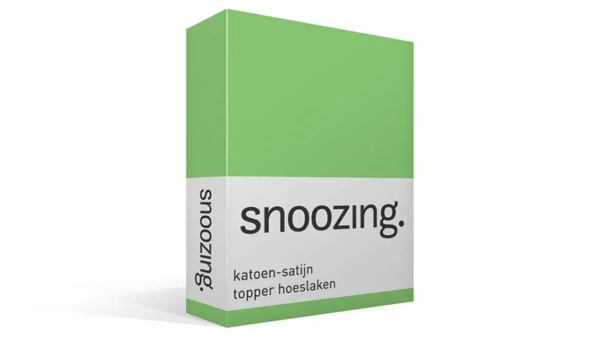 Snoozing katoen-satijn topper hoeslaken