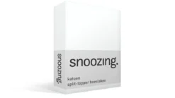 Snoozing katoen split-topper hoeslaken
