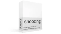 Snoozing katoen waterdicht PU molton hoeslaken extra hoog