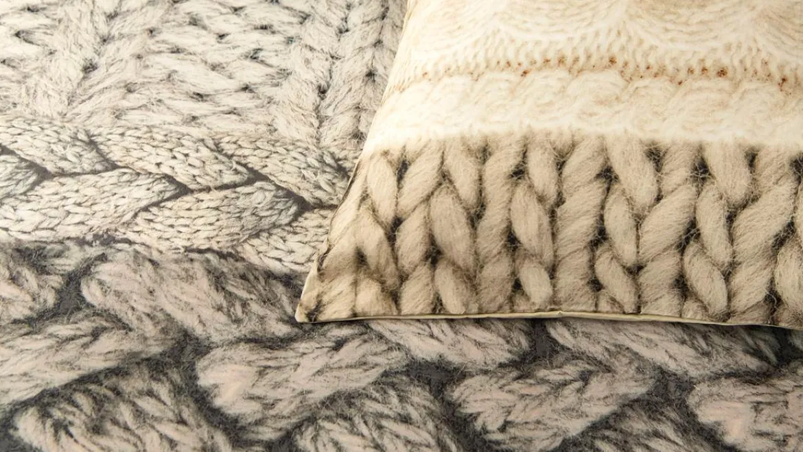 Snoozing Knitted Wool flanel dekbedovertrek